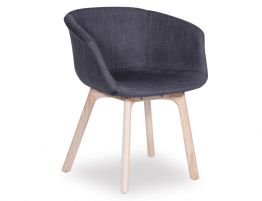 Lonsdale Armchair - Natural - Charcoal Fabric