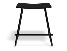 Hudson Lowstool Blackframe Blackoak Front