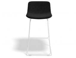 Umbria Stool 69cm Charcoalseat Whiteframe Front