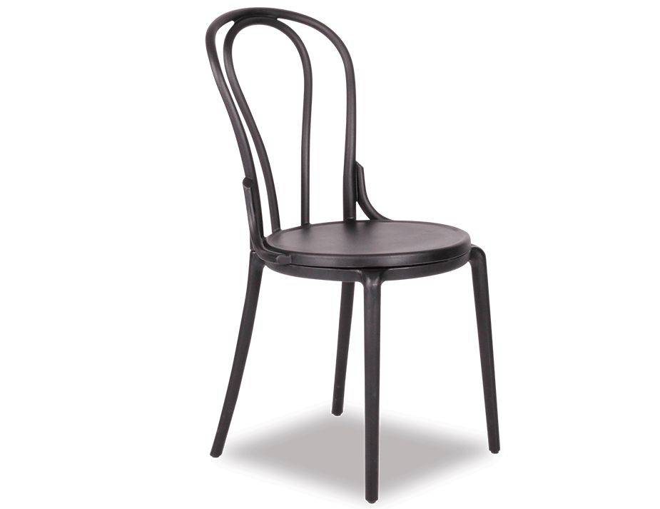 Bentwood Chair Plastic Black