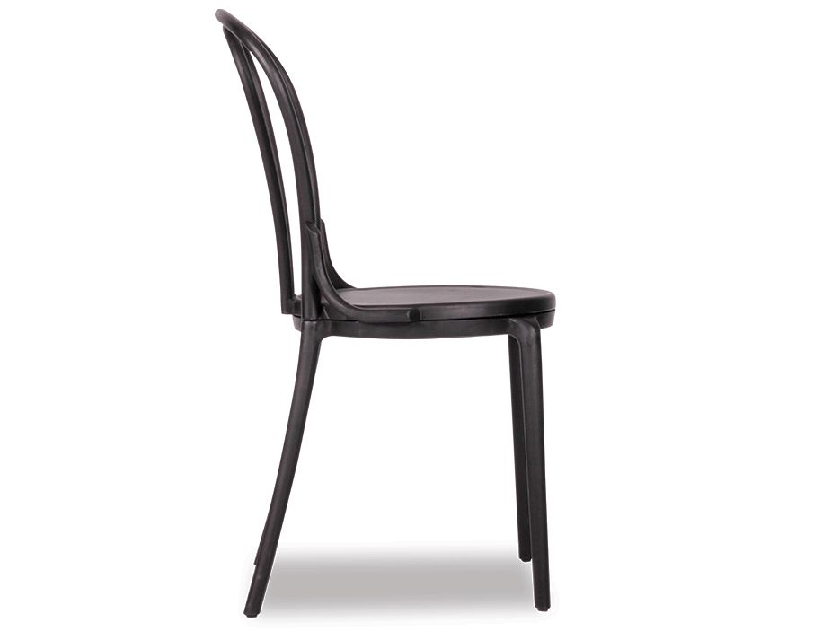 Outdoor Bentwood Chair Plastic Black