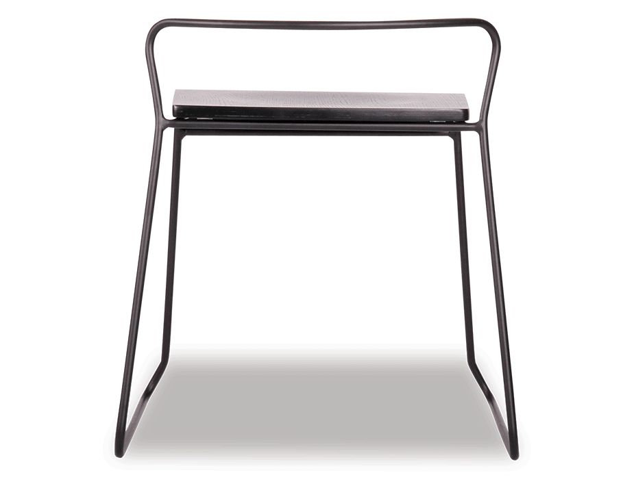 Krafter Black Low Stool Black Frame