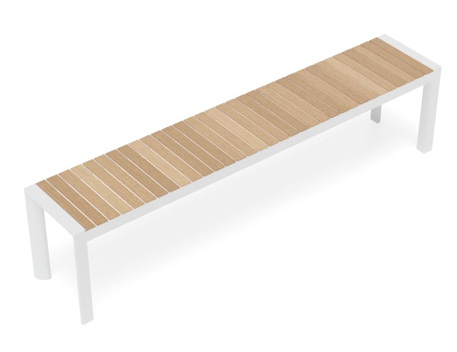 Teak White Outdoorbench