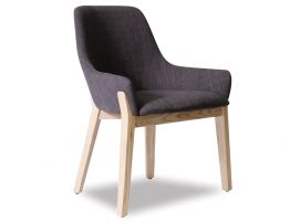 Avenue Chair - Natural - Charcoal Fabric