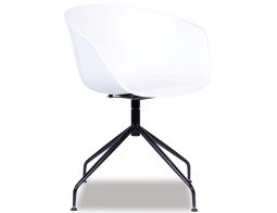 Ponte Dining  Chair  Black  Coated Aluminium Legs