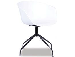 Ponte Chair - Black - White Shell