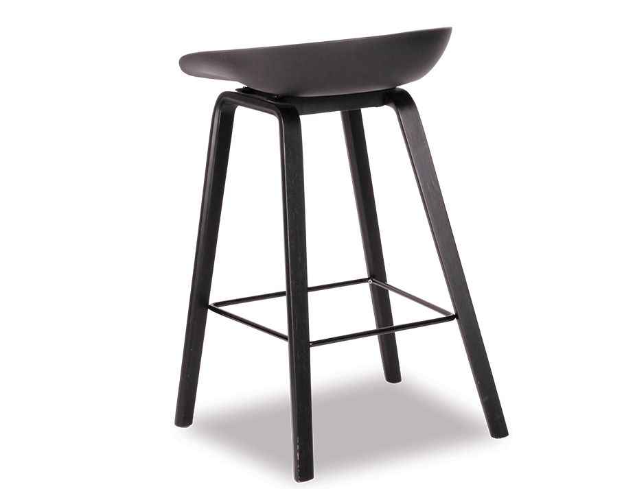 KOBE Stool Black Ash  Shell Seat