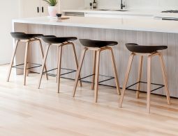 Kobe Stool   Natural Black Shel Seat