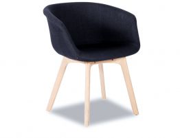 Lonsdale Armchair - Natural - Black Fabric