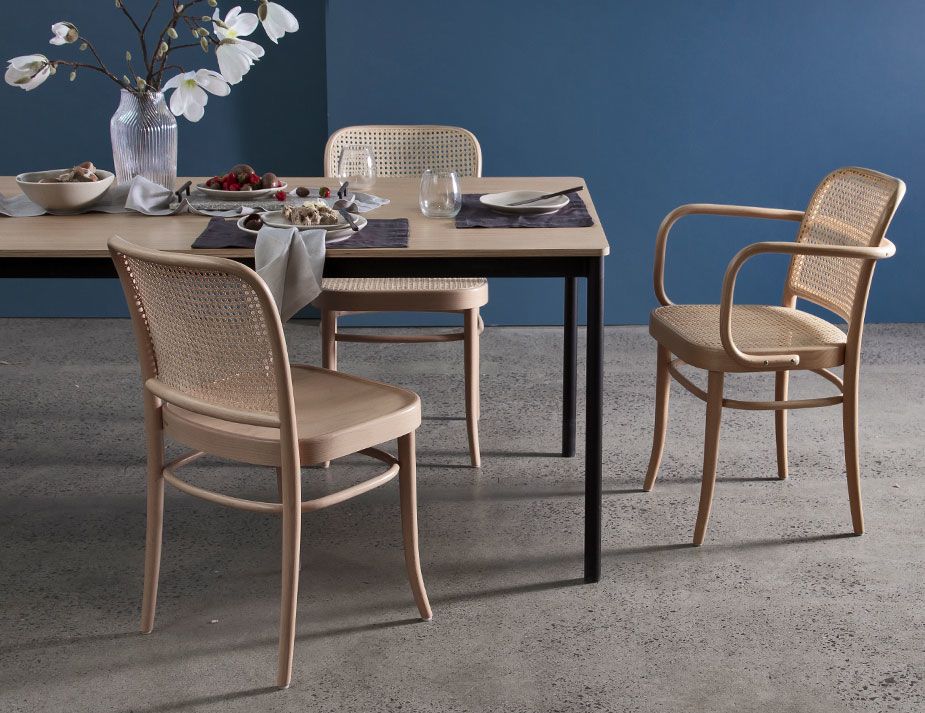 811 Natural Dining Chairblue
