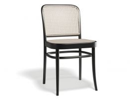 811 Hoffmann Chair - Black Stain - Cane Seat - Cane Backrest - by TON