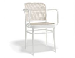 811 Armchair White Cane