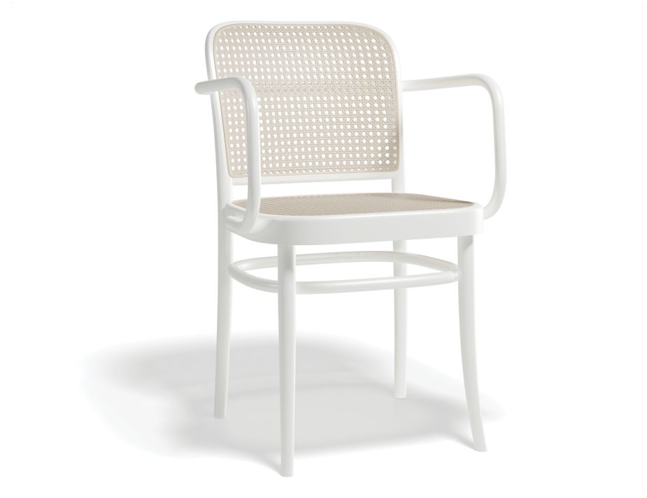 811 Armchair White Cane