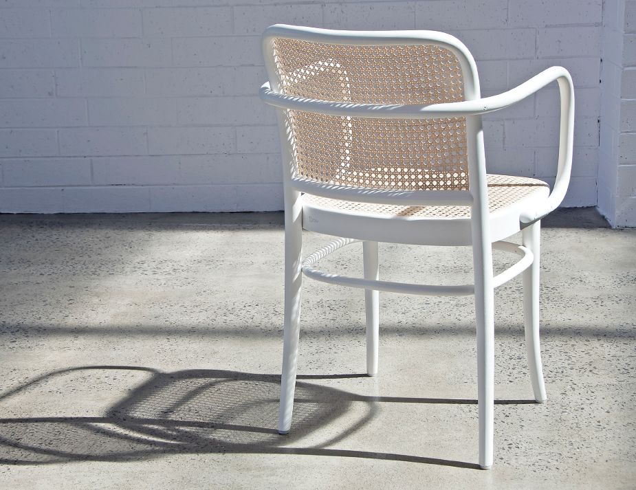 White Bentwood Dining ArmChair