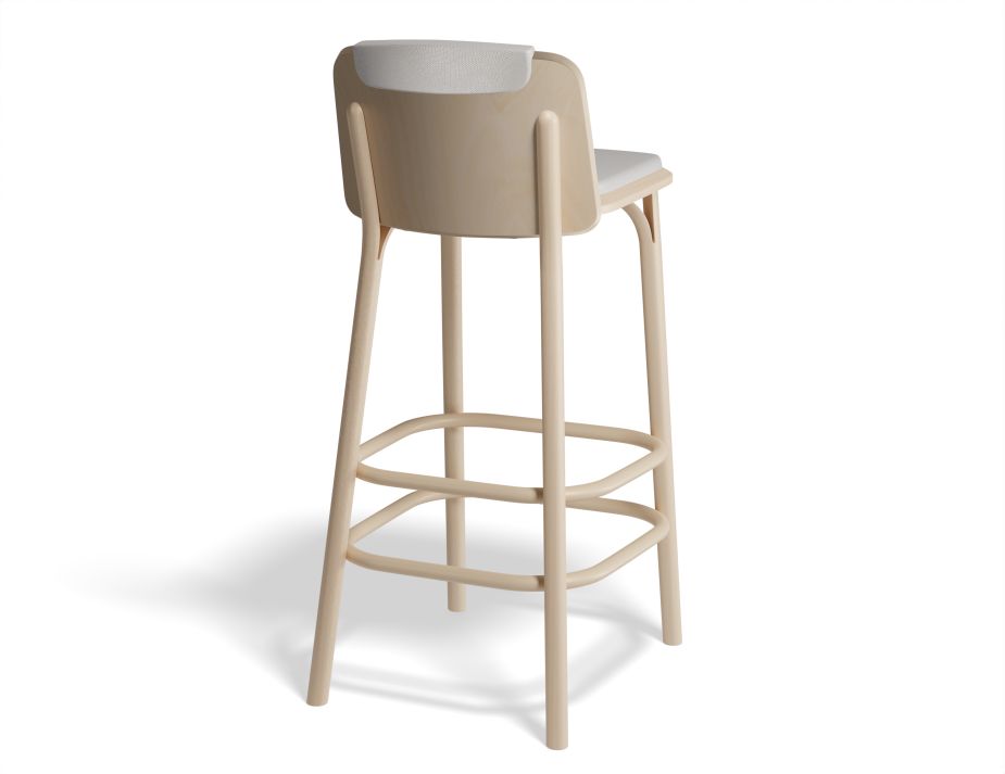 Split Barstool 75cm Pad Beechnatural Fargo701 Back