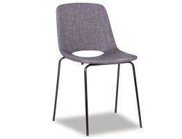 Wasowsky Chair - Black Post - Charcoal Fabric