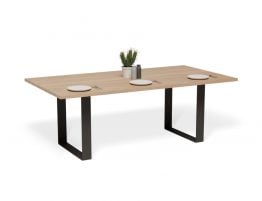Odense Table - 210x110cm - Natural - Black Steel Leg 