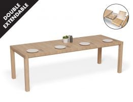 Chop Extendable Dining Table - Natural Oak - by TON