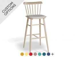 Ironica Bar Stool - Upholstered Seat - by TON