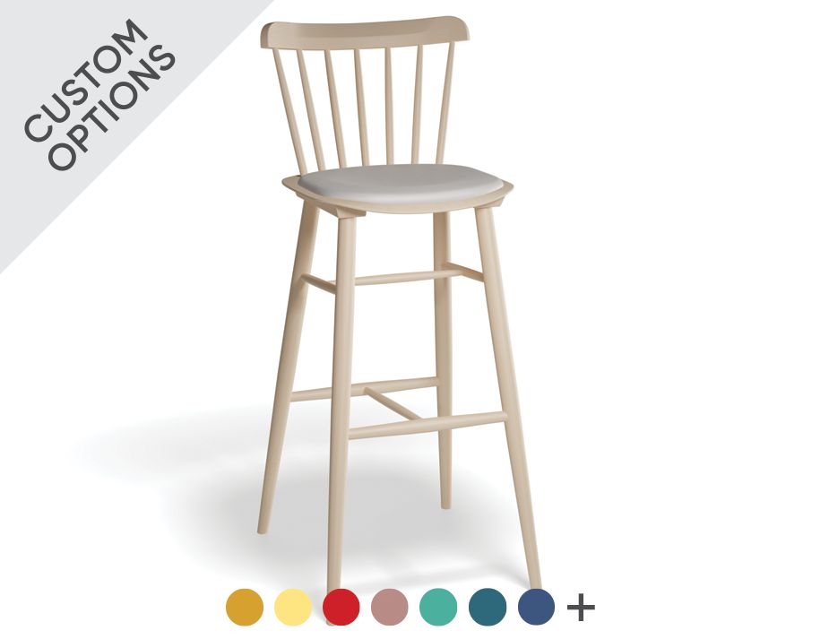 Ironica Bar Stool Upholstered 1