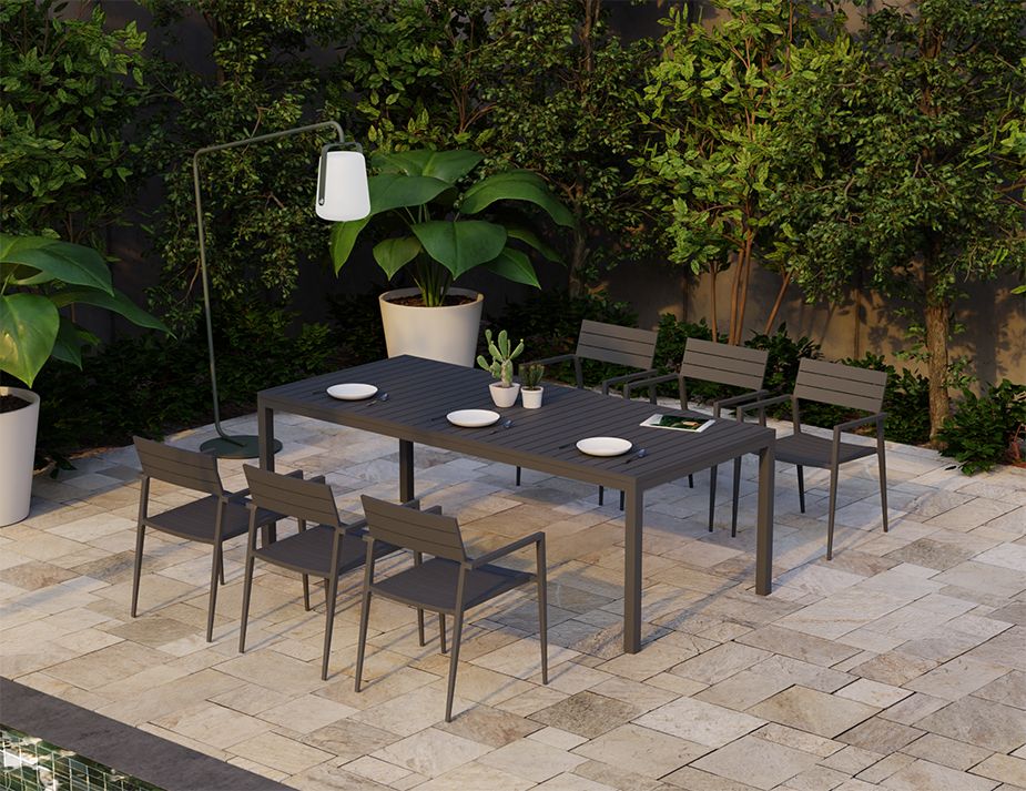 Halki Charcoal 220 Table Chairs