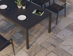 Halki 160 Charcoal Dining Set Outdoor