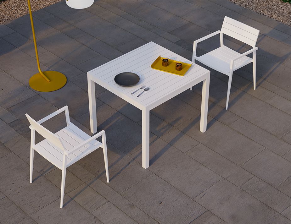 Halki White Outdoor Dining Set