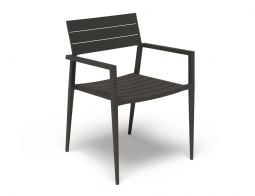 Halki Chair Front Outdoor Charcoal