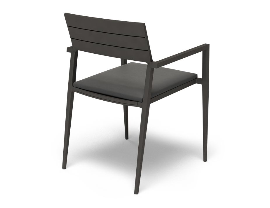 Charcoal Aluminium Halki Cushion Chair