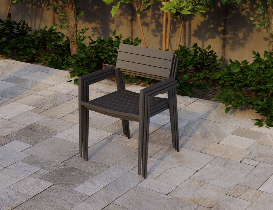 Charcoal Stack Chair Halki