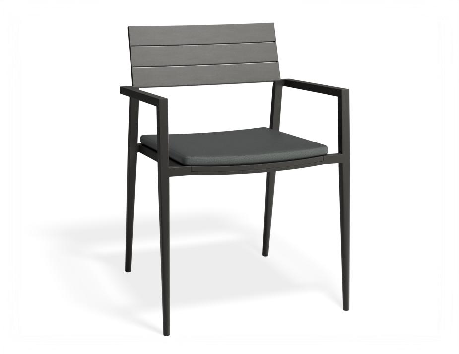 P 1 Halki Chaircushion Charcoal Darkgrey