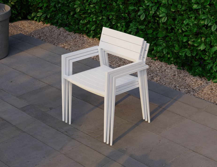 White Stack Chair Halki
