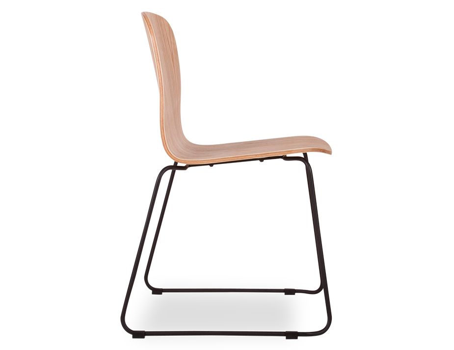 Flip Chair Steel Base Timber Seat