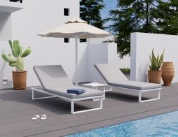 Adjustable White Lounge Modern