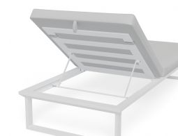 Durable Adjustable White Sun Lounge