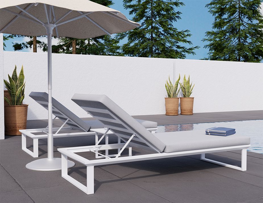 White on sale sun lounges