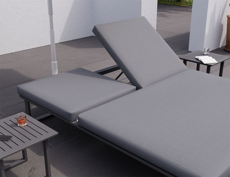 Grey sun lounge top