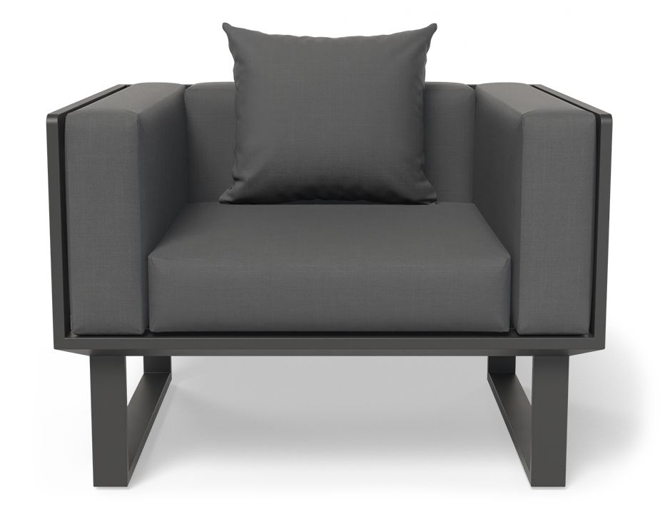 Single Sofa Charcoal Outdoor Cushion