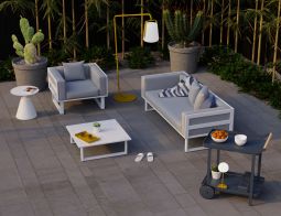 Barcart Sidetable Sofa Outdoor Garden Set