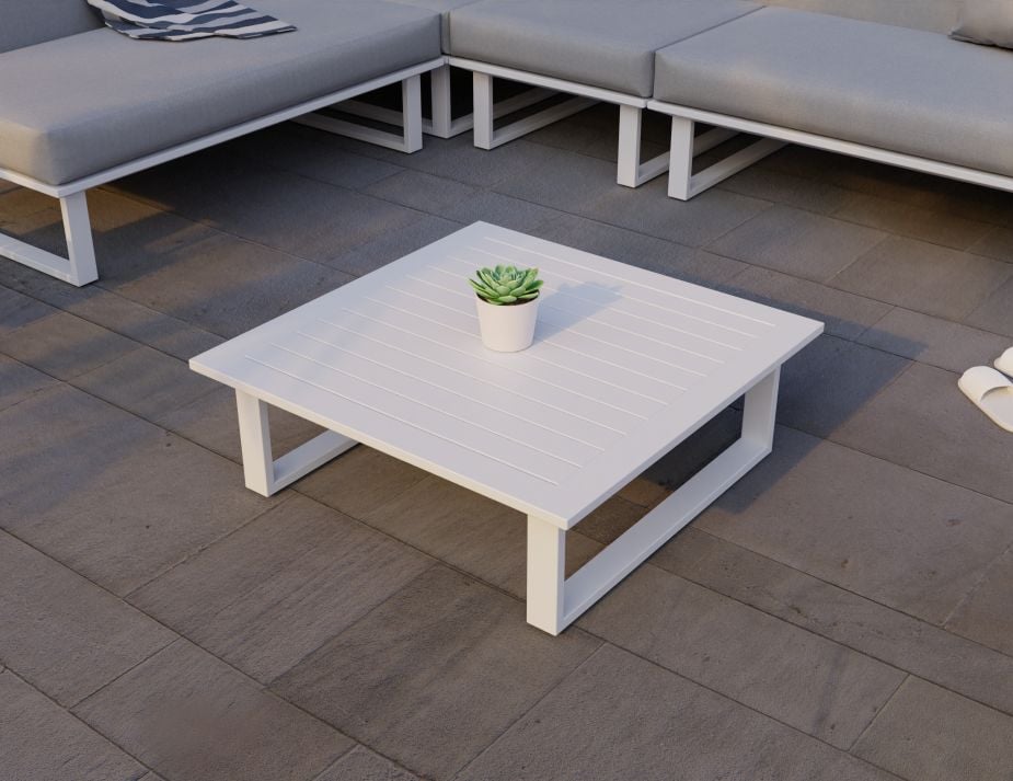 Outdoor Lounge Table Square White