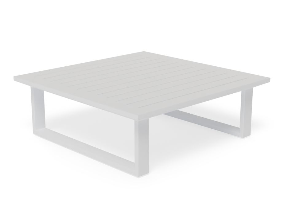 White aluminium store outdoor coffee table