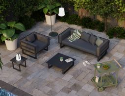 Lux Modern Outdoor Barcart Sofa
