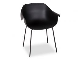 Rh 0038 Black Crane Dining Chair With Post Legs