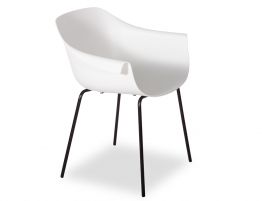 Crane Chair - Black Post - White Shell