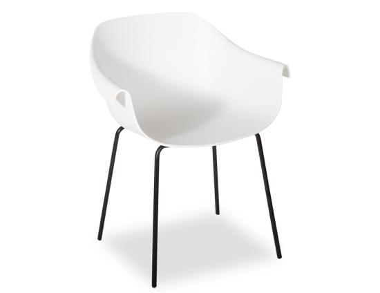 Crane Chair - Black Post - White Shell