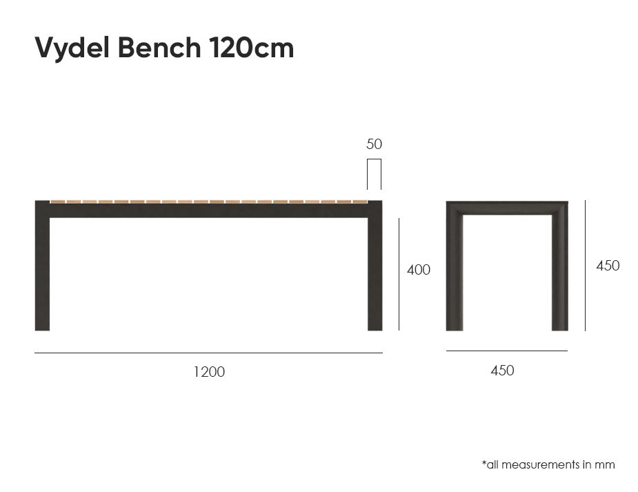 Table bench on sale dimensions