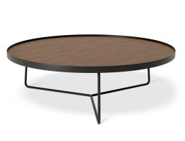 Alora Coffee Table -Black - Walnut - Large ***Clearance***