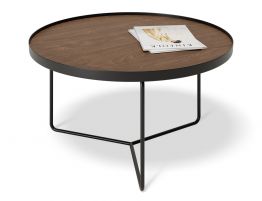 Alora Coffee Table -Black - Walnut - Medium