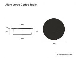 Alora Large Coffee Table Dimensions