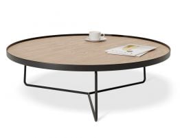 Alora Coffee Table - Black - Oak - Large